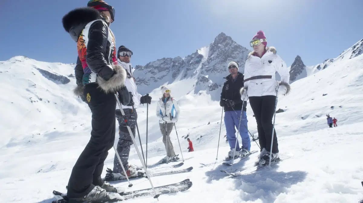 Station de Courchevel en hiver — transfert privé Alps Elite